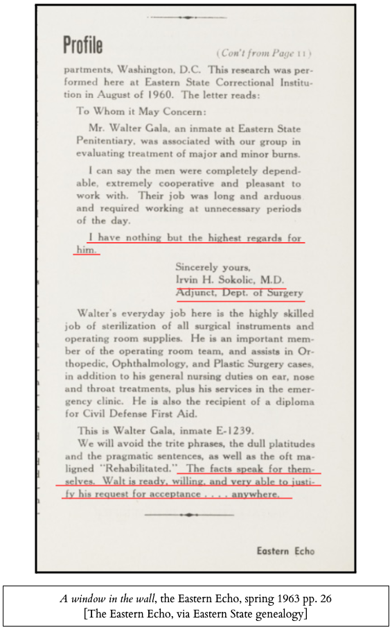 A window in the wall, the Eastern Echo, spring 1963 pp. 26