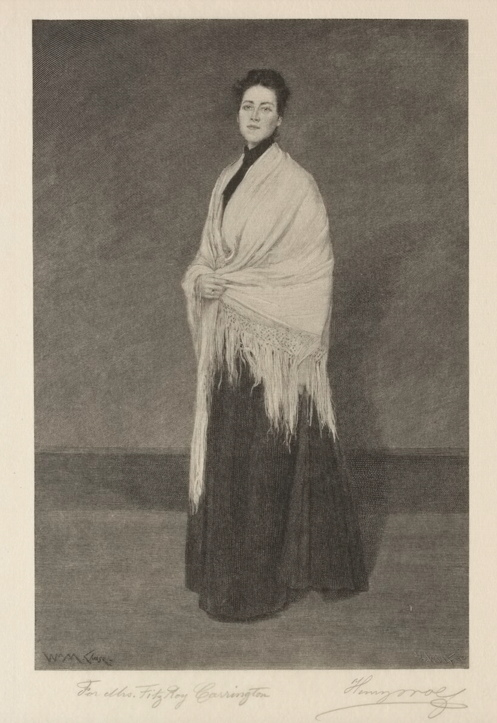 This is an image of a woman wearing a scarf in the early 20th century